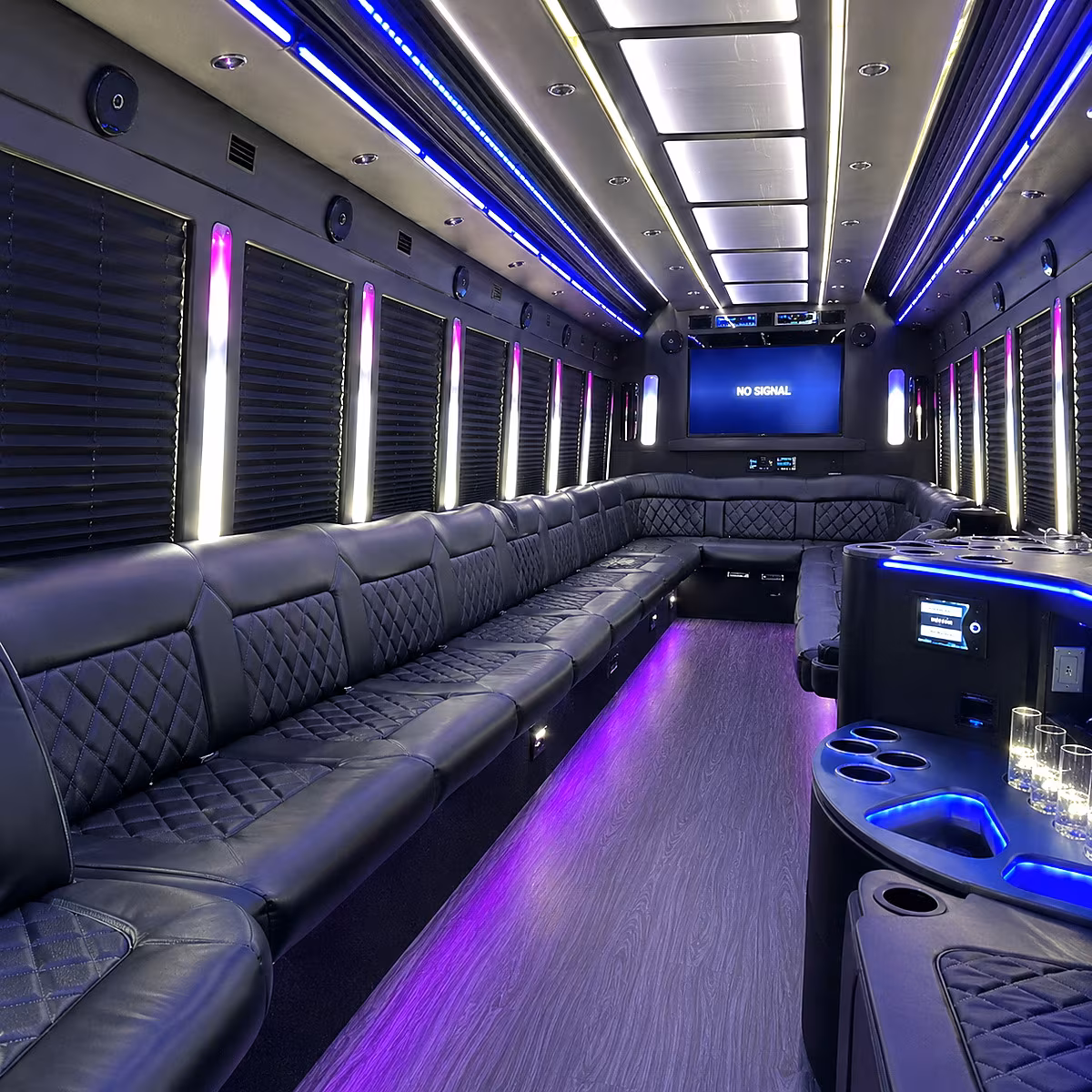 Ventura Bachelor & Bachelorette Transportation party bus interior