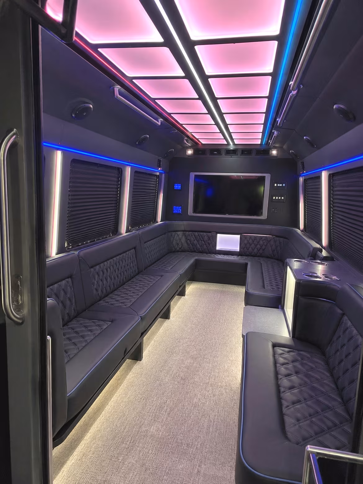 Ventura Concert & Music Festival Transportation party bus interior
