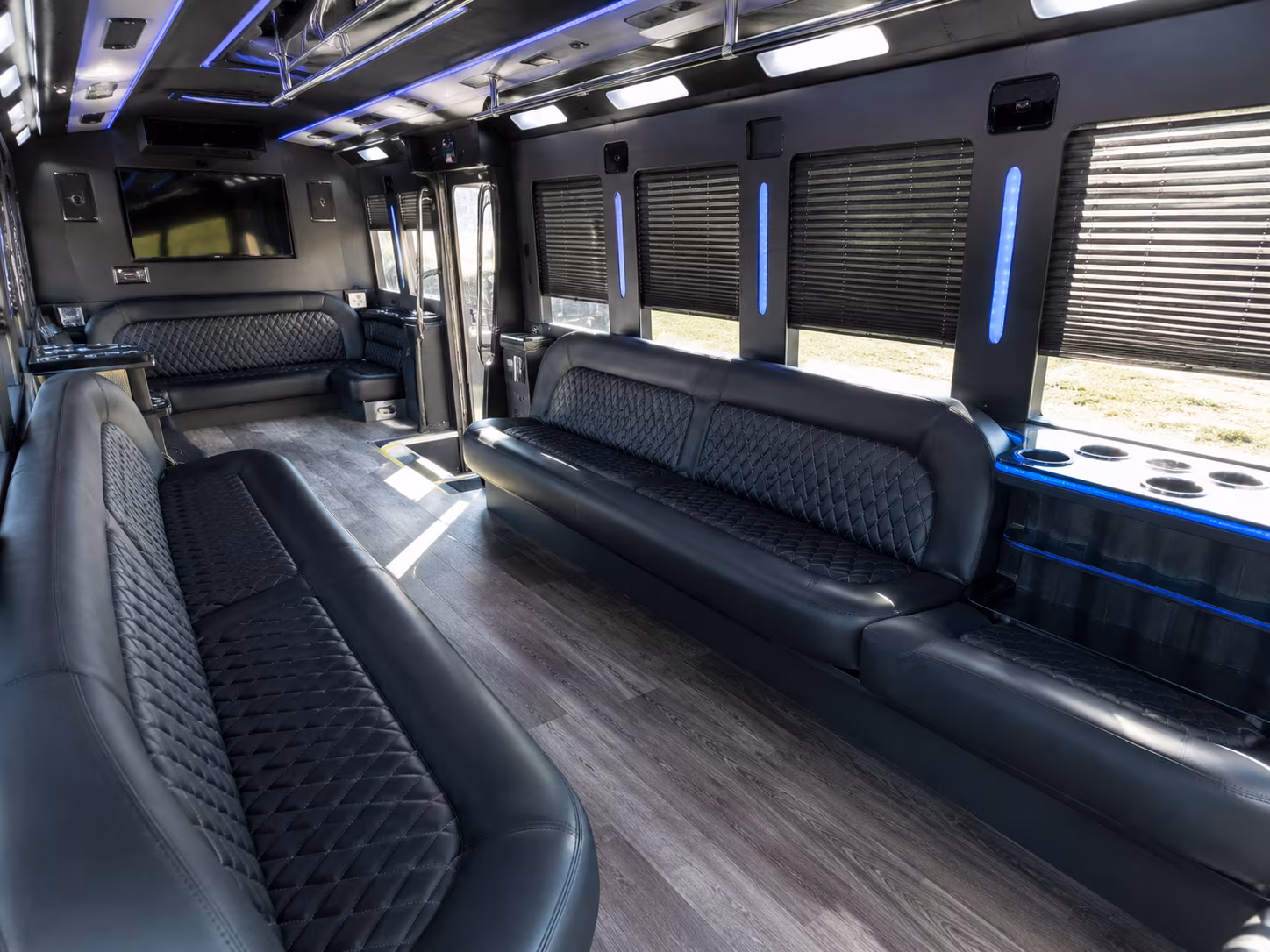 Ventura Private Event Transportation party bus exterior