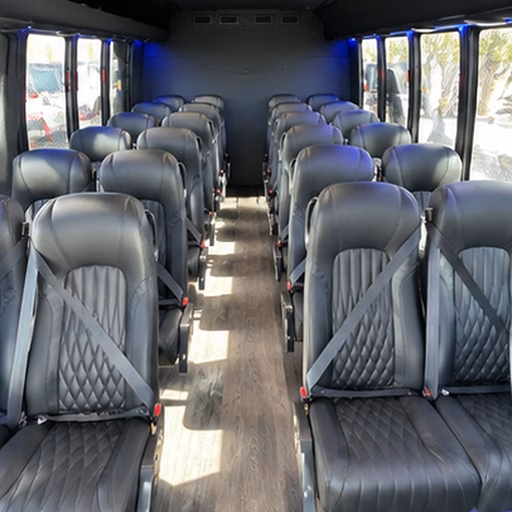 Ventura School Event Transportation party bus interior