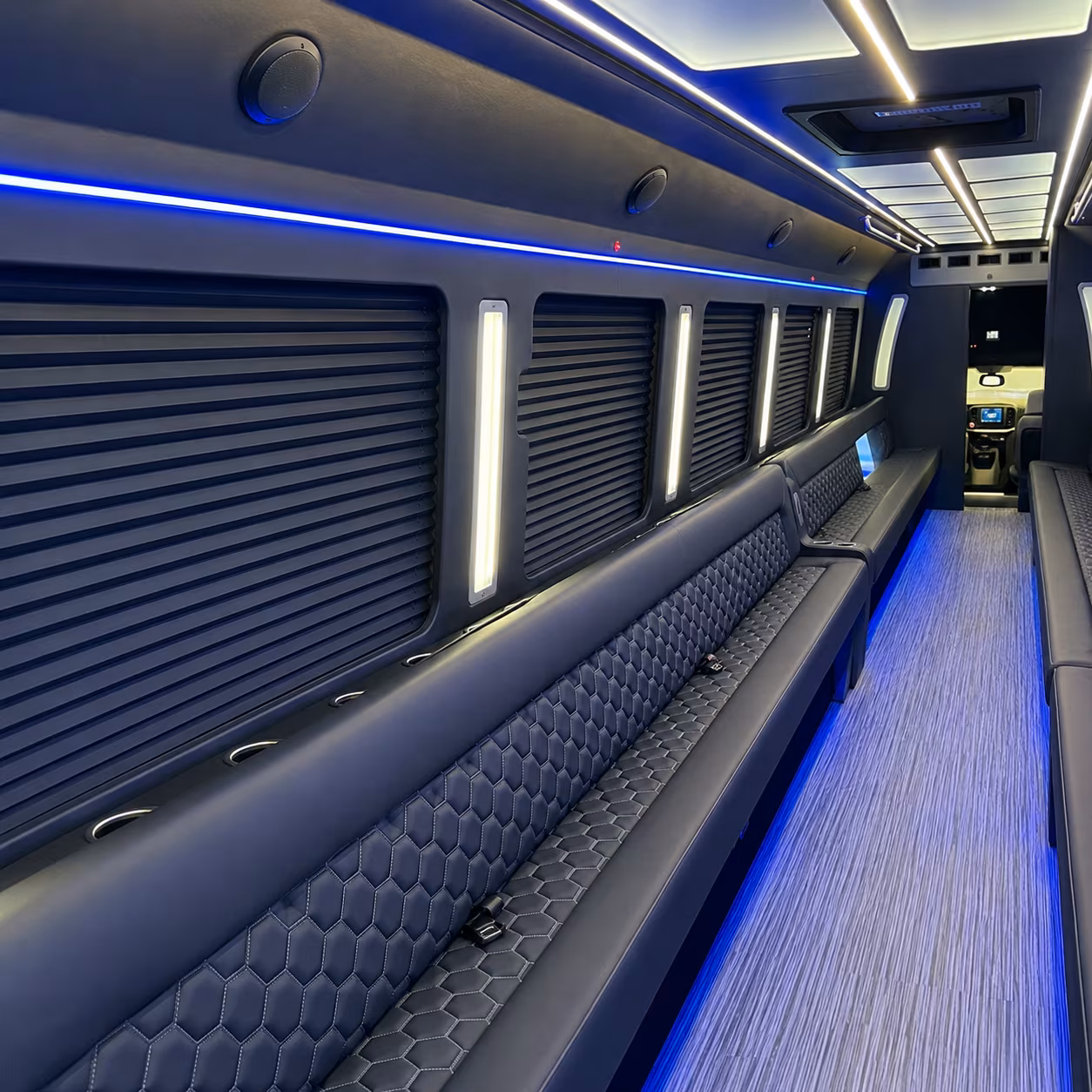 Ventura Wedding Transportation onboard seating