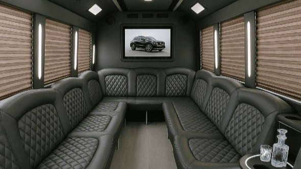 Interior of Ventura Party Bus Company's 20 Passenger Party Bus in Thousand Oaks