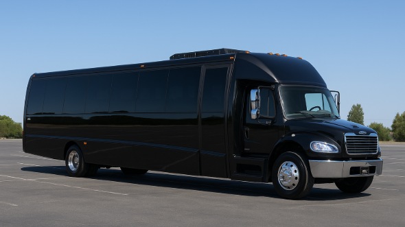 Exterior of Ventura Party Bus Company's 25 Passenger Party Bus in Santa Clarita