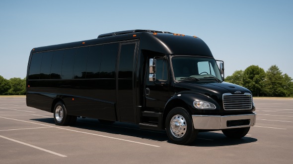 Exterior of Ventura Party Bus Company's 28 Passenger Party Bus in Santa Clarita