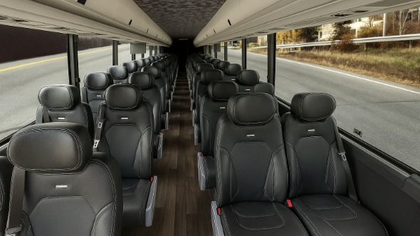 Interior of Ventura Party Bus Company's 30 Passenger Minibus in Ventura