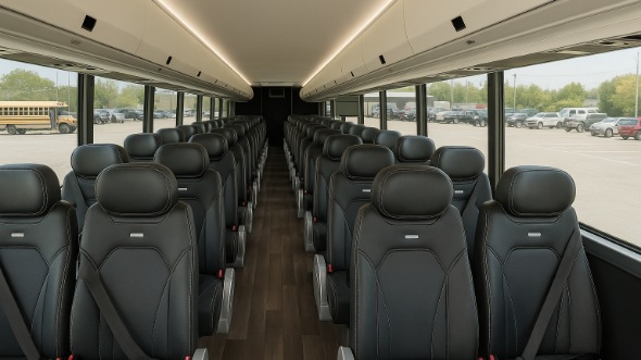Interior of Ventura Party Bus Company's 35 Passenger Mini Bus in Ventura