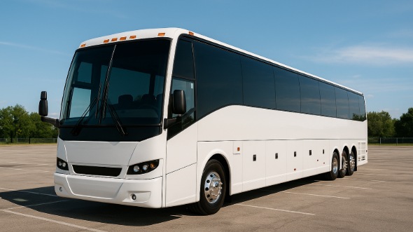 Exterior of Ventura Party Bus Company's 50 Passenger Party Bus in Burbank