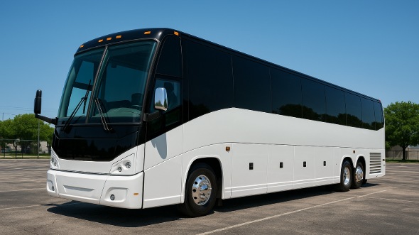 Exterior of Ventura Party Bus Company's 50 Passenger Party Bus in Santa Clarita