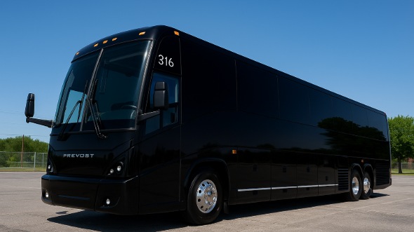 Exterior of Ventura Party Bus Company's 50 Passenger Party Bus in Thousand Oaks