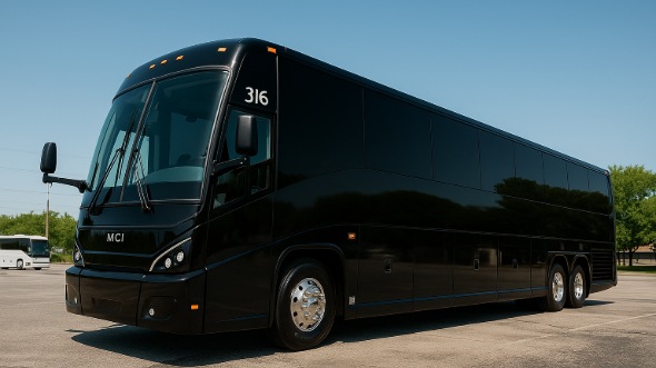 Exterior of Ventura Party Bus Company's 55 Passenger Charter Bus in Ventura